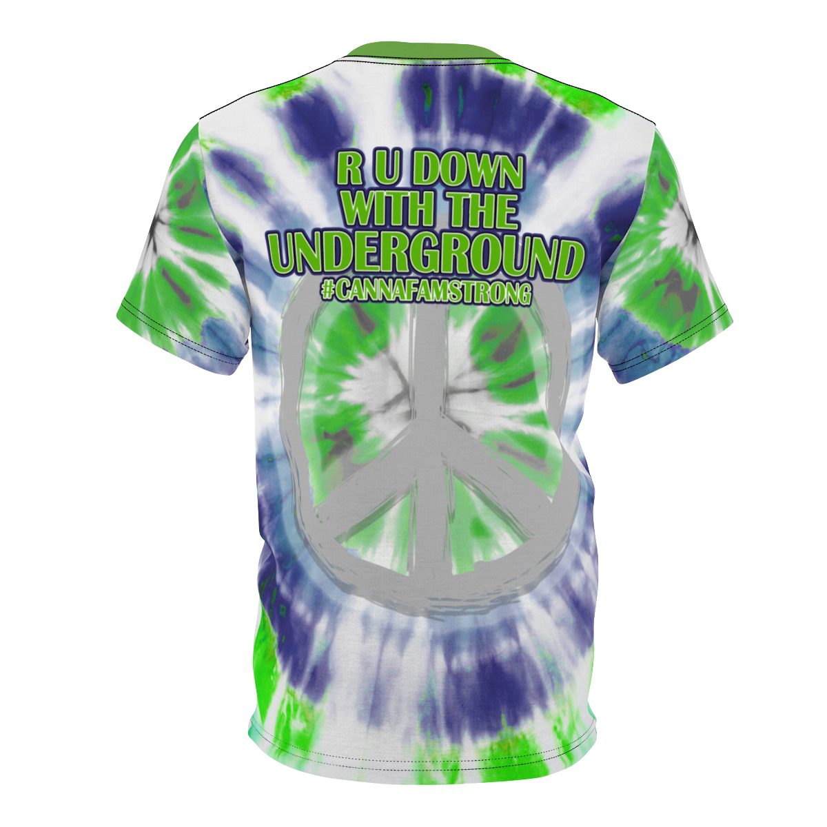 GROWERS BLUE & GREEN TIE DYE T-SHIRT - Image 2