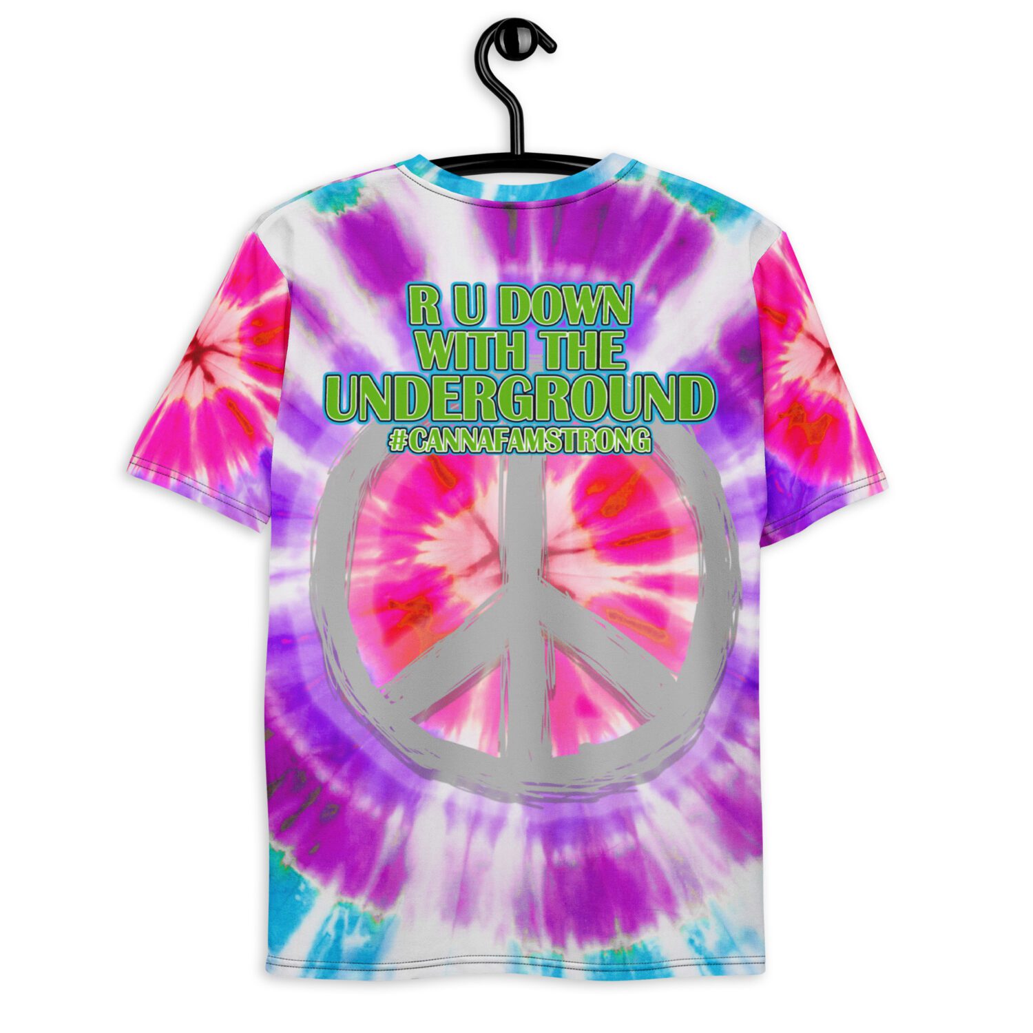 NEW GROWERS PINK & PURPLE TIE DYE T-SHIRT - Image 2