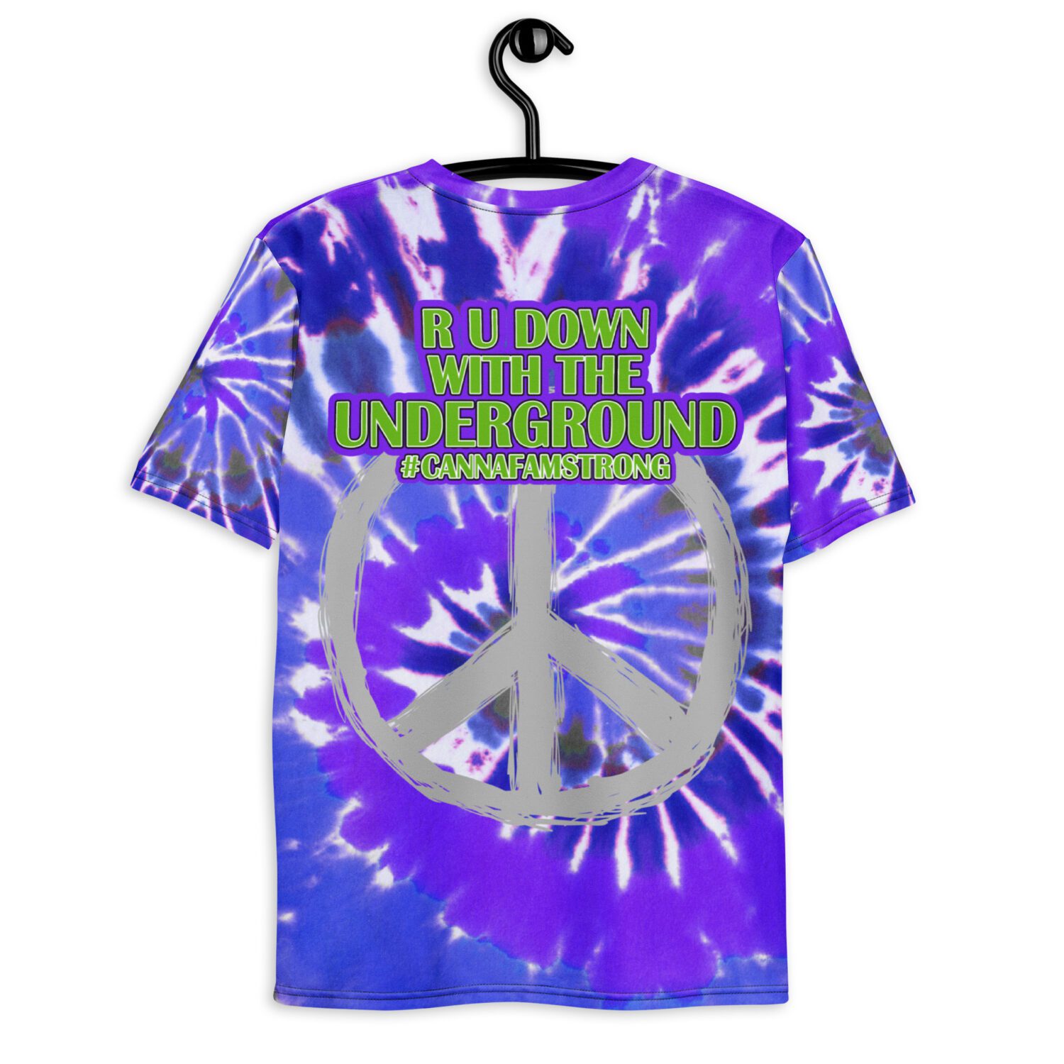 GROWERS PURPLE & BLUE TIE DYE T-SHIRT - Image 2