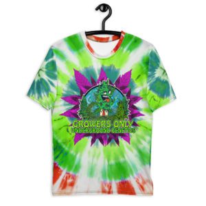 NEW GROWERS GREEN & RED TIE DYE T-SHIRT