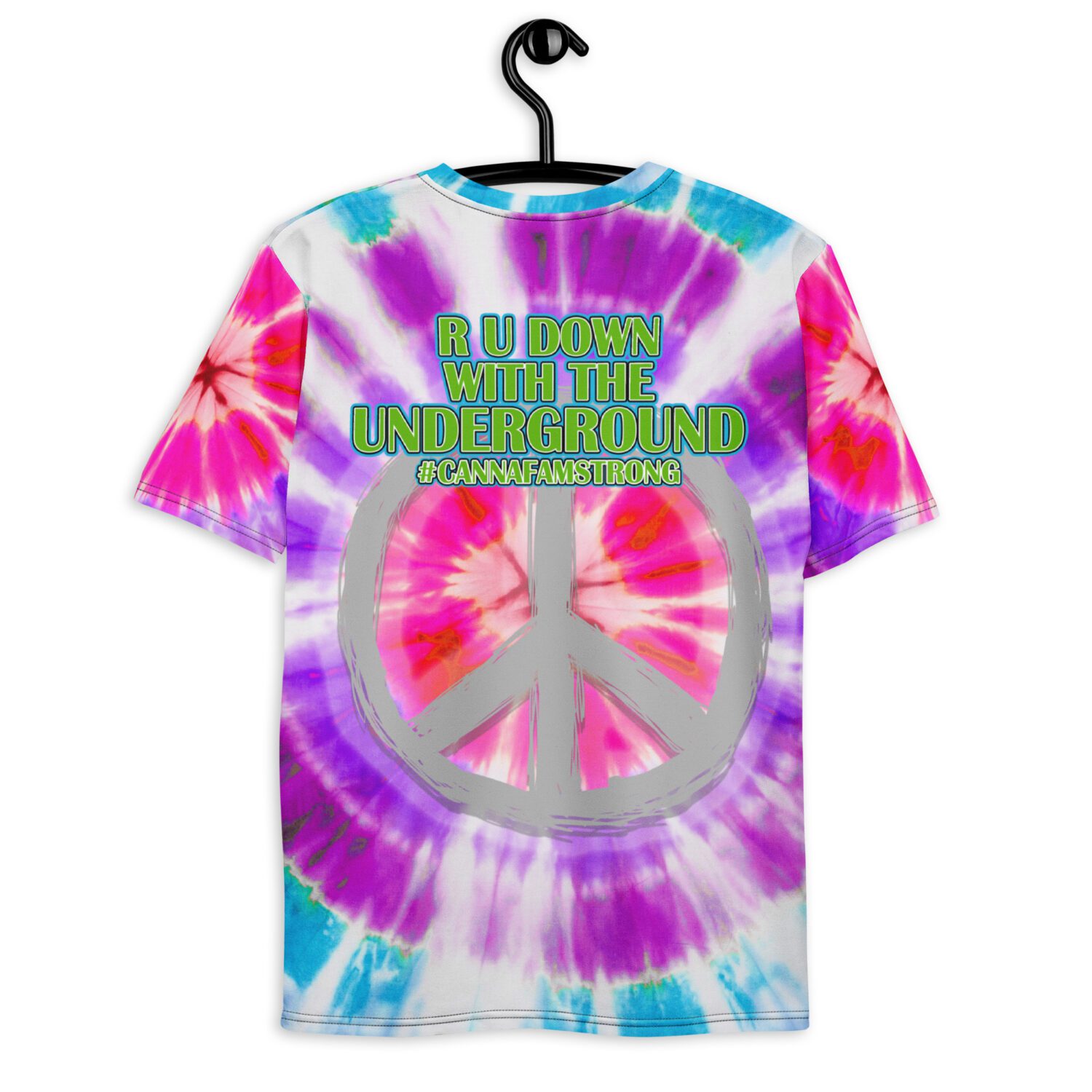 NEW GROWERS PINK & PURPLE TIE DYE T-SHIRT - Image 2