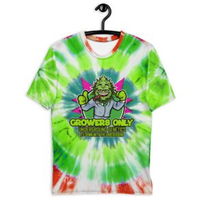 NEW GROWERS GREEN & RED TIE DYE T-SHIRT copy