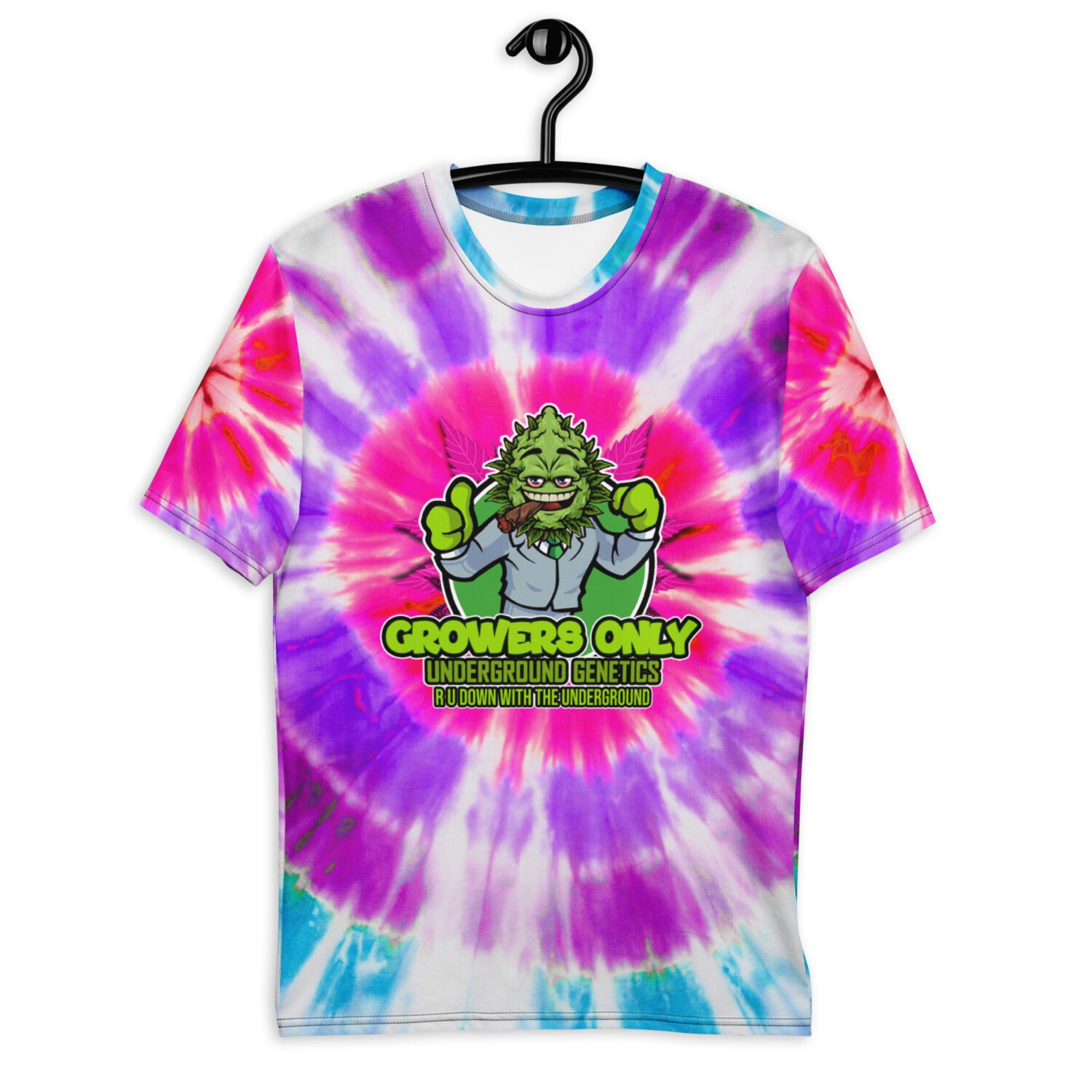 NEW GROWERS PINK & PURPLE TIE DYE T-SHIRT